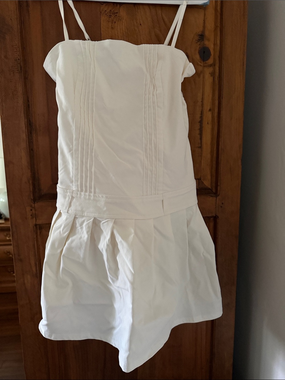 wild fable White Sleeveless Pleated Summer Dress